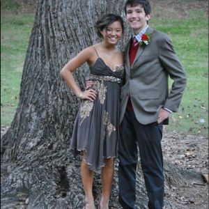 Brown semi formal dress